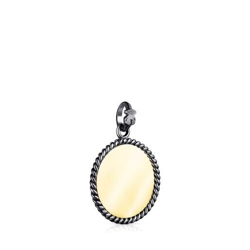 Silver Vermeil and Dark Silver Minne Pendant