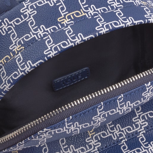Small navy Tous Logogram backpack