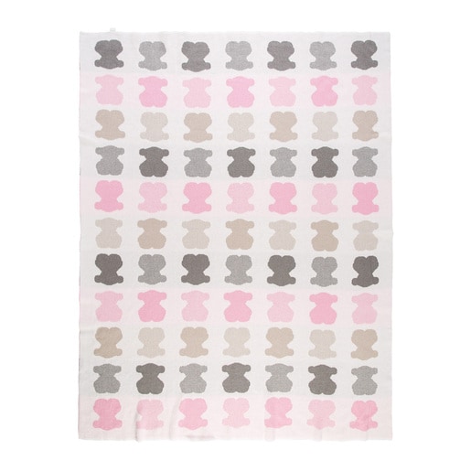 Nile reversible blanket in pink