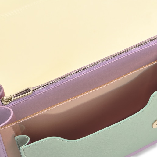 Medium transparent lilac Audree Crossbody bag