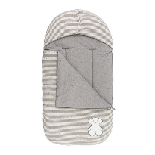 Risc reversible pram sleeping bag in Grey