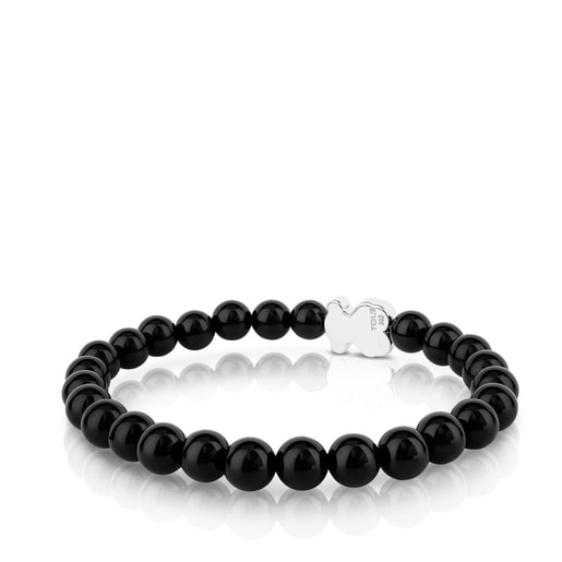 Bracelet Sweet Dolls ourson en Argent et Onyx