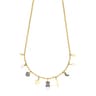 Nocturne Necklace in Silver Vermeil with Diamond and Pearl motifs