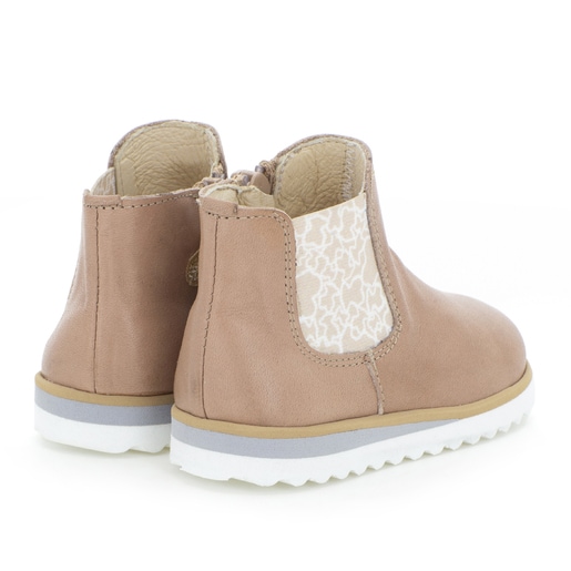 Run girl’s ankle boots in Taupe