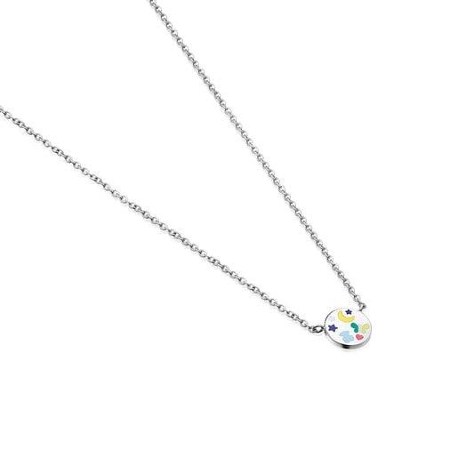 Steel and Enamel Nit Necklace