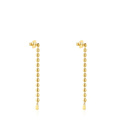 Long Silver Vermeil Gloss Earrings