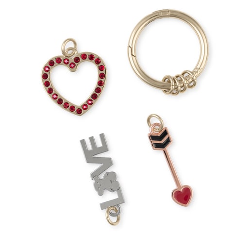 Red Hold Love Key ring