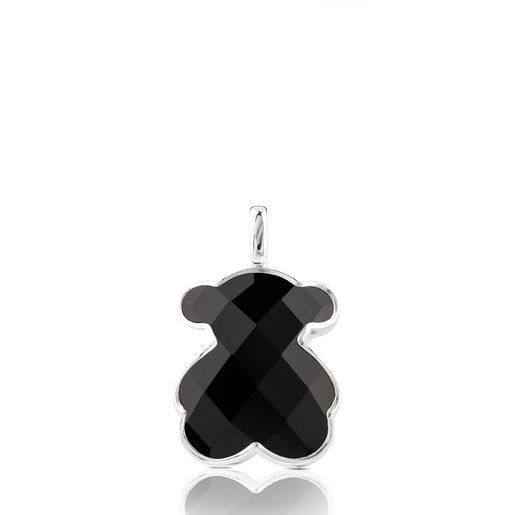Silver TOUS Color Pendant with faceted onyx 3,3cm.