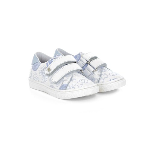 Deportiva de piel Walk Graff Azul Celeste
