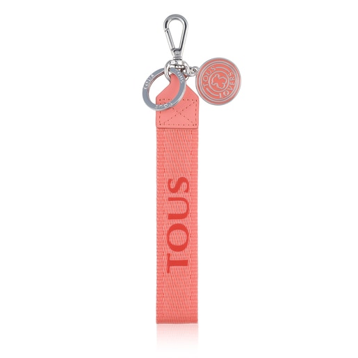 Pink Tous Lovers Webbing key ring