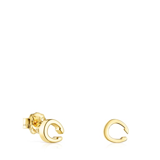 Horseshoe gold earrings sale