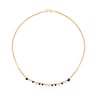 Silver Vermeil Glaring Necklace with Onyx and Zirconia