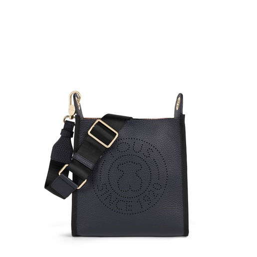 Small navy blue Leather Leissa Shoulder bag