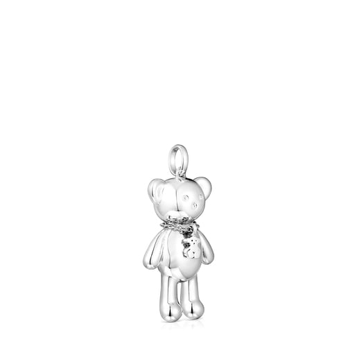 Silver Teddy Bear necklace Pendant