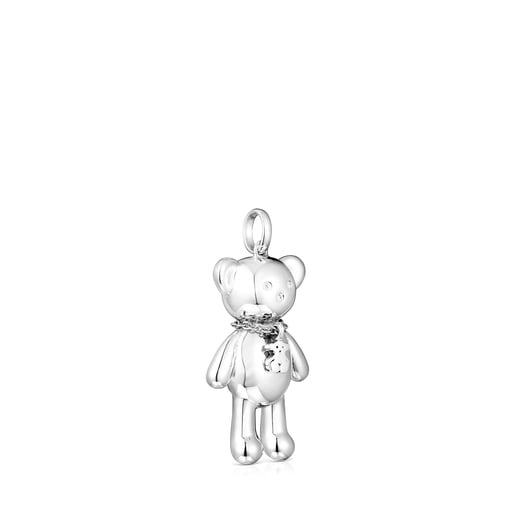 Colgante Teddy Bear collar de plata