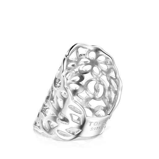 Широкое ажурное серебряное кольцо Antic