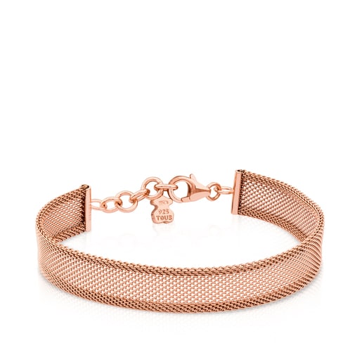 Pulsera Icon Mesh de Acero y Plata baño de oro rosa 18 kt sobre plata