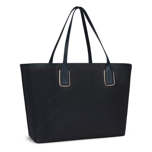 Large navy blue Script Day Tote bag TOUS