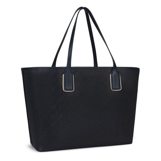 Large navy blue Script Day Tote bag