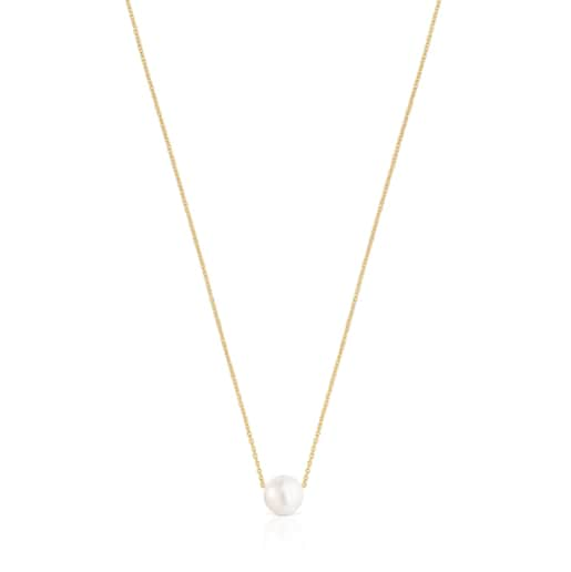 Silver Vermeil Gloss Necklace with Pearl | TOUS