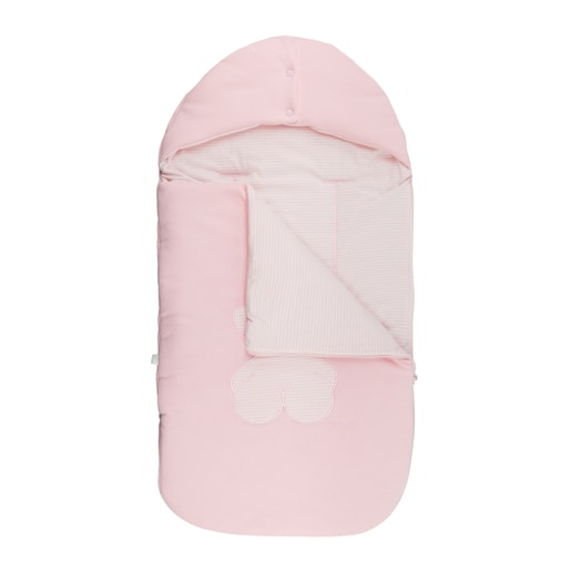 Bear striped bag in pink