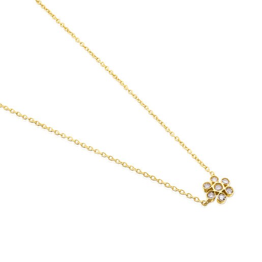 Gold Gem Power Necklace with Diamonds