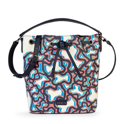 حقيبة دلو Kaos Unique باللون الأزرق الداكن وبألوان متعددة
