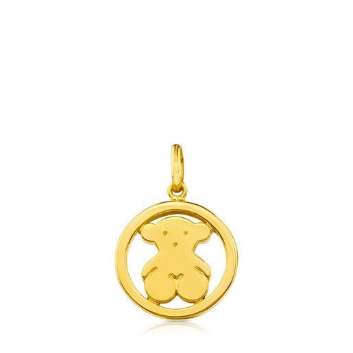 Camille Pendant in Gold with big Bear motif