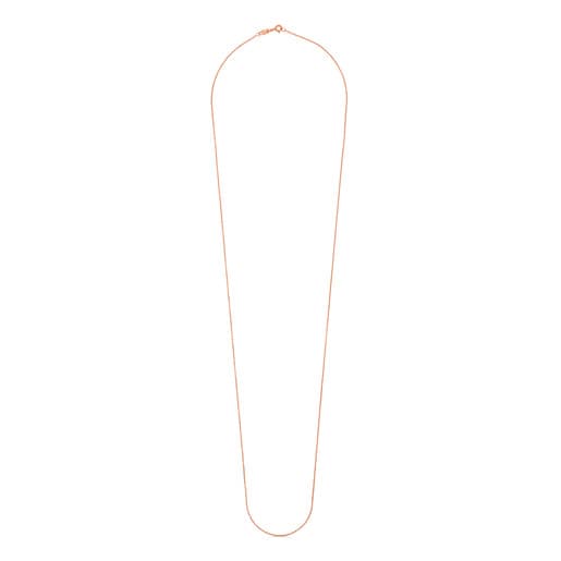 85 cm lange Halskette TOUS Chain aus rosa Vermeil-Silber.