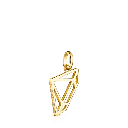 Silver Vermeil Job diamond Pendant