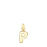 Colgante letra P con baño de oro 18 kt sobre plata Alphabet