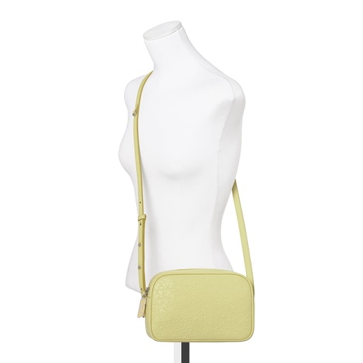 Μικρή τσάντα Χιαστί Sira από Δέρμα σε κίτρινο χρώμα