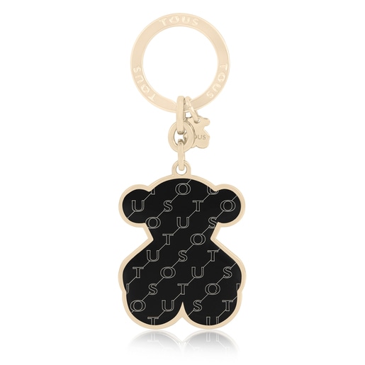 Black Oso Script Key ring