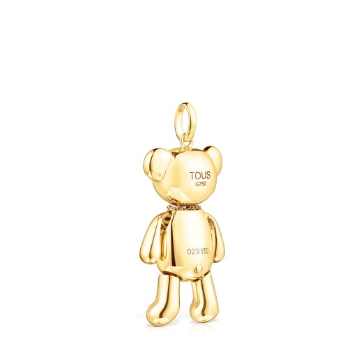 Large Gold Teddy Bear Pendant with Diamonds – Limited edition