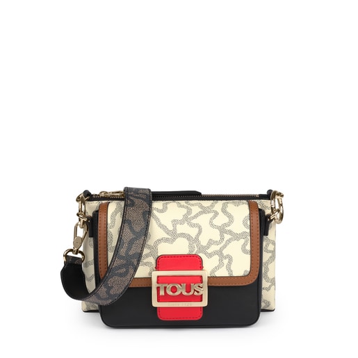 Double Kaos Icon Multi Red - Beige Shoulder Bag