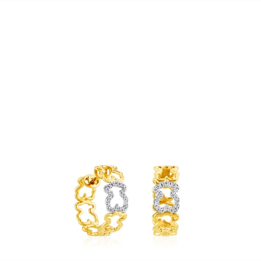 Aretes Silueta de Oro motivos Oso