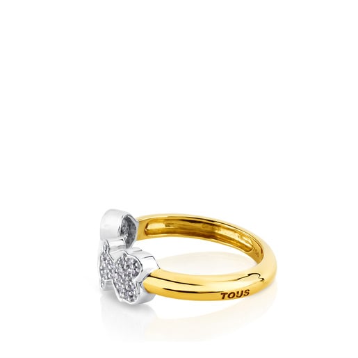 Gold New Sweet Dolls Ring with Diamond