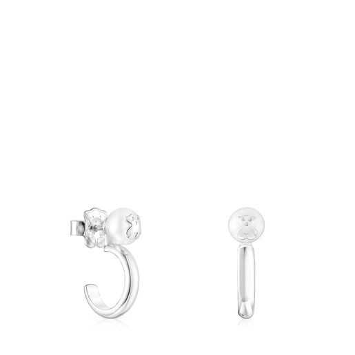 Icon Pearl earrings in silver and pearl | TOUS