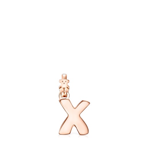 Tous Alphabet X - Zawieszka z różowego srebra Vermeil