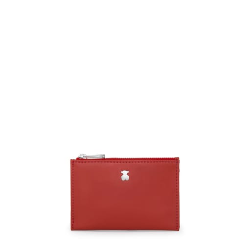 Červená peňaženka na drobné a karty Dorp