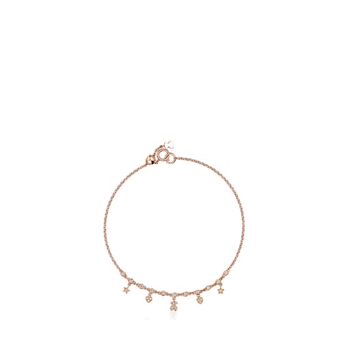 Rose Gold Les Classiques Bracelet with Diamonds | TOUS