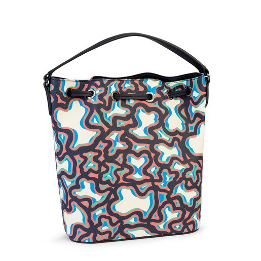 حقيبة دلو Kaos Unique باللون الأزرق الداكن وبألوان متعددة