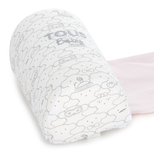 Mani Bear anti-roll cushion in Pink/White