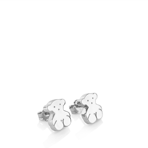 Pendientes pequeños oso de plata Sweet Dolls