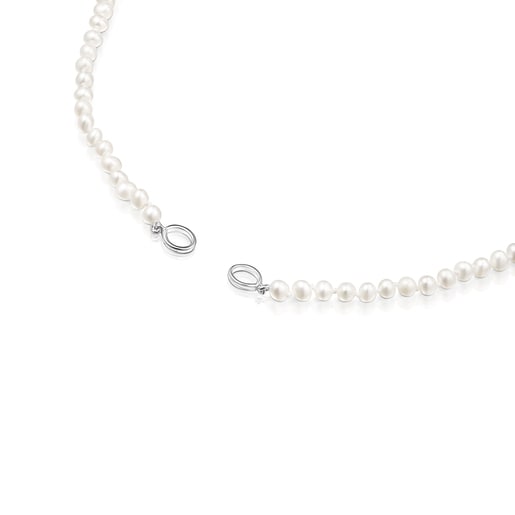 Silver Necklace with Pearls. 42cm. TOUS Hold | TOUS