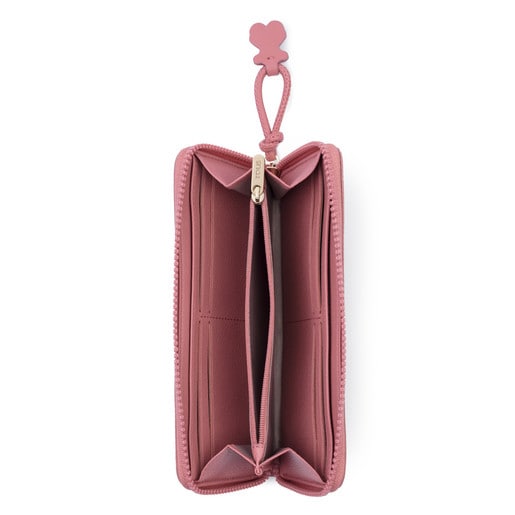Mittelgroße Geldbörse Doromy aus Nylon in Pink