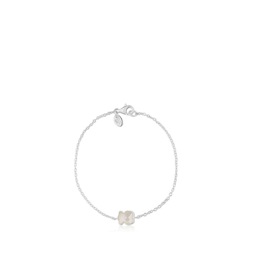 Silver TOUS Color Bracelet with faceted mother-of-pearl