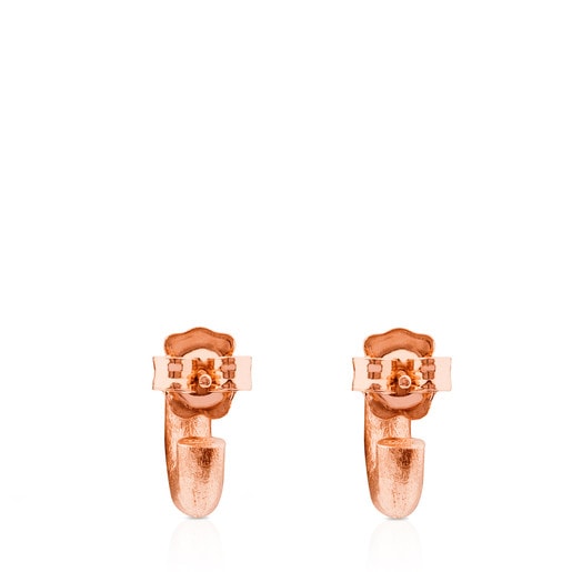 Rose Vermeil Silver Duna Tube Earrings