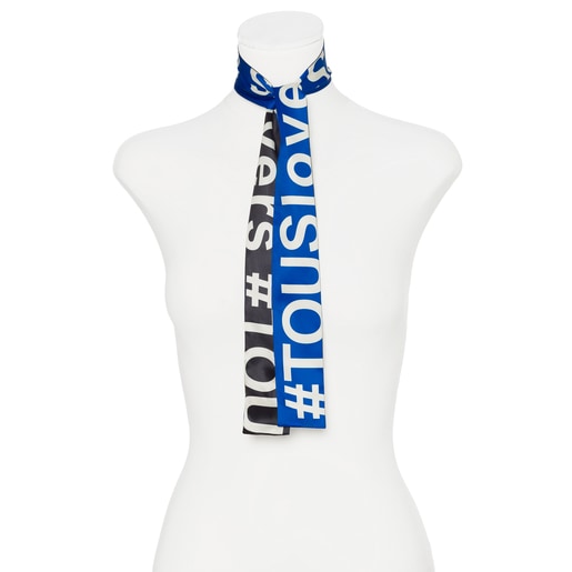 ブルー＆ブラックカラーのスカーフ Tous Lovers