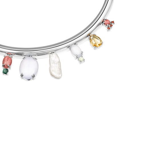 Falla Necklace in Silver with Gemstones
